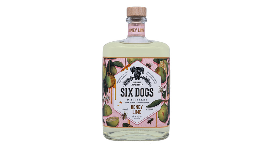 six dogs honey lime gin 750ml