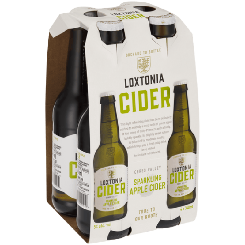 Loxtonia Sparkling Apple Cider 340ml 4 pack