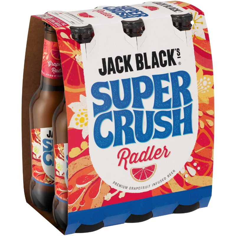 Jack Black Super Crush Grapefruit Radler 340ml - 6