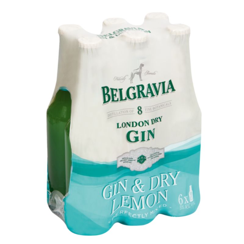 Belgravia Gin & Dry Lemon 275ml 6pack