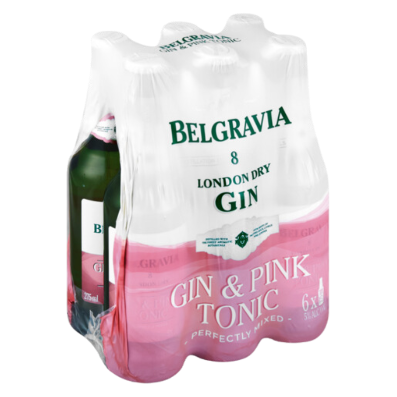 Belgravia Gin & Pink Tonic 6 Pack