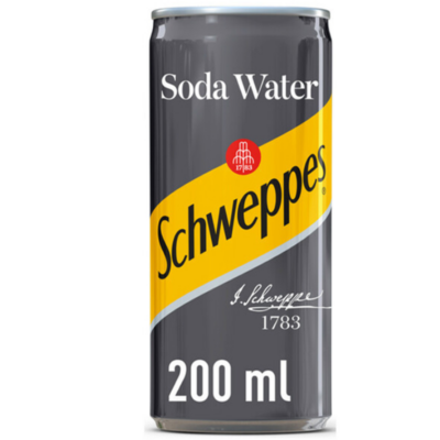 Schweppes Soda Water 200ml Can